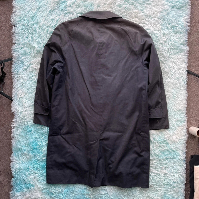 Vintage Navy Aquascutum Trench Coat Hauscheck - XL