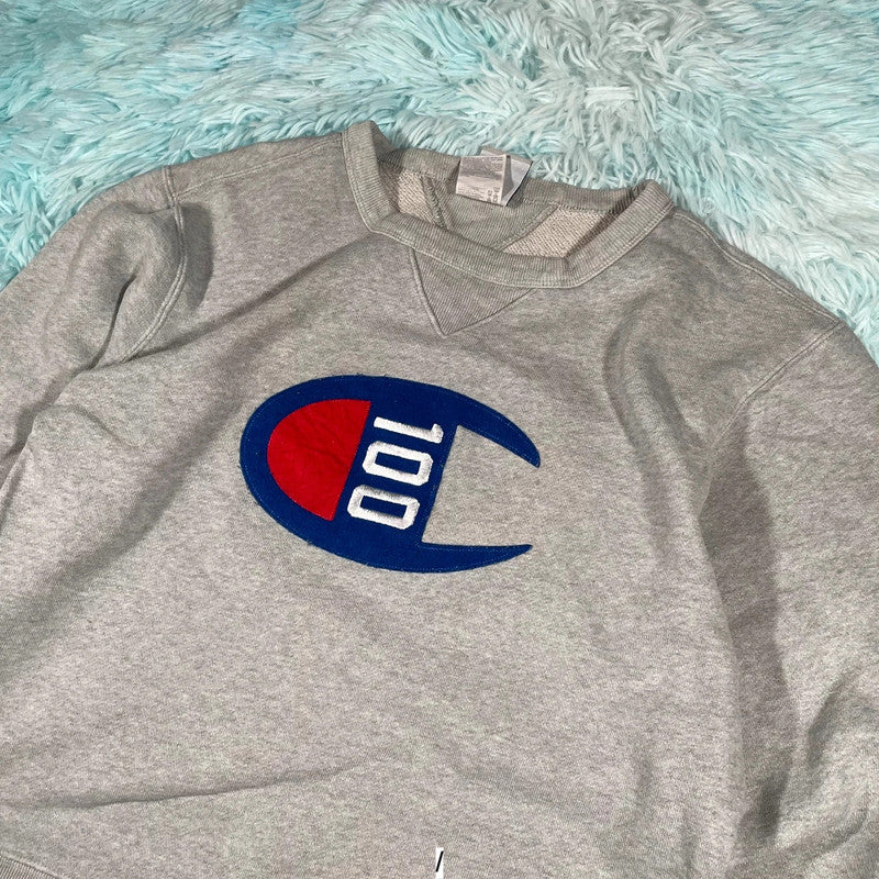 Vintage Grey Champion Sweatshirt - Small