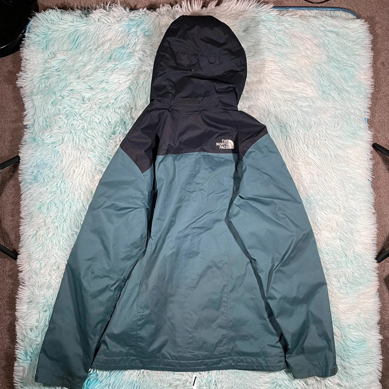 Blue & Black The North Face Coat Waterproof - Medium