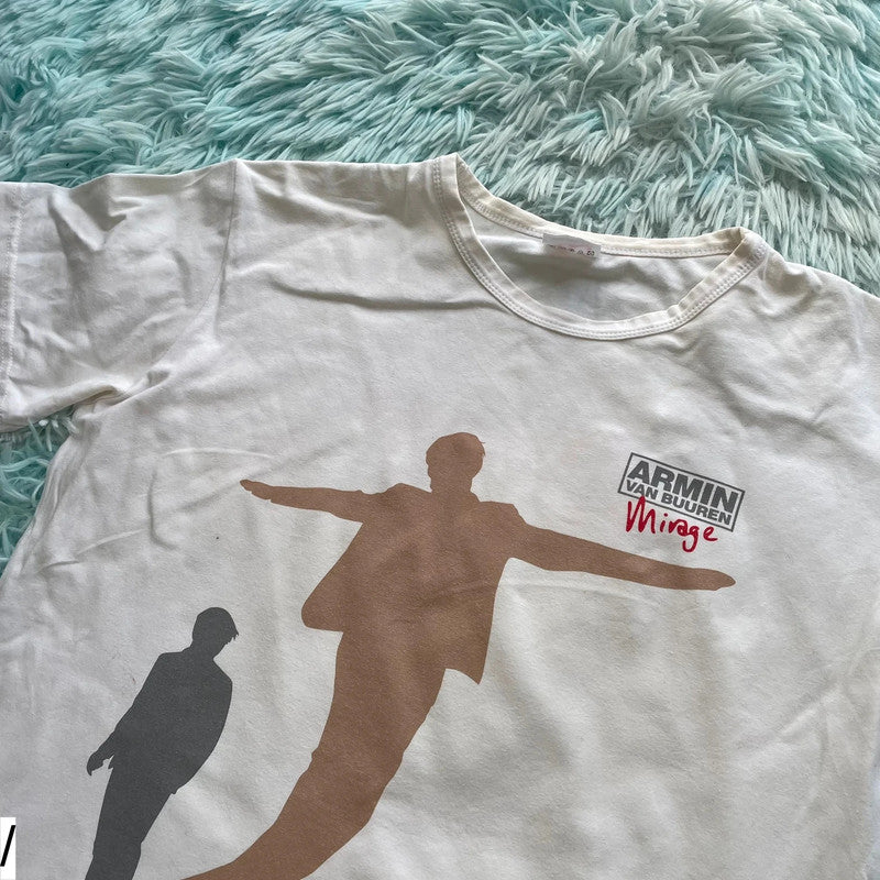 Vintage 90s White Armin Van Buuren Mirage T Shirt - Small