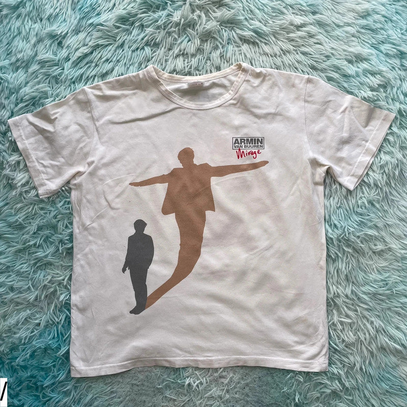 Vintage 90s White Armin Van Buuren Mirage T Shirt - Small