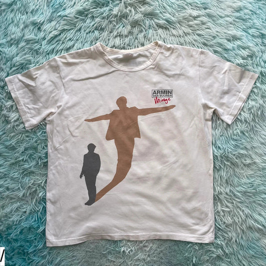 Vintage 90s White Armin Van Buuren Mirage T Shirt - Small