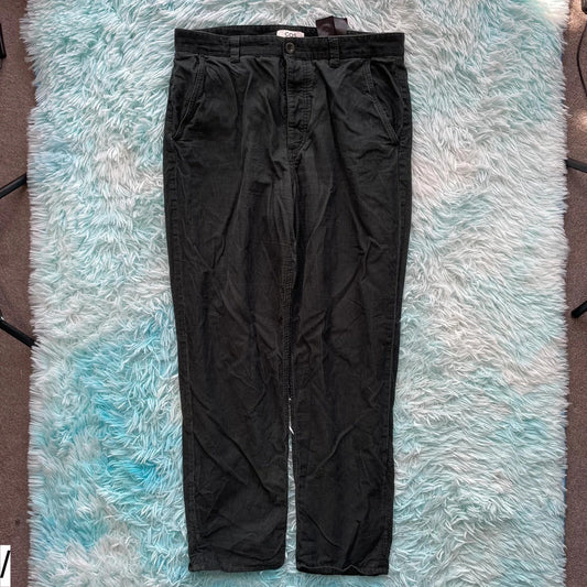 Dark Green Cos Corduroy Trousers - Size 12