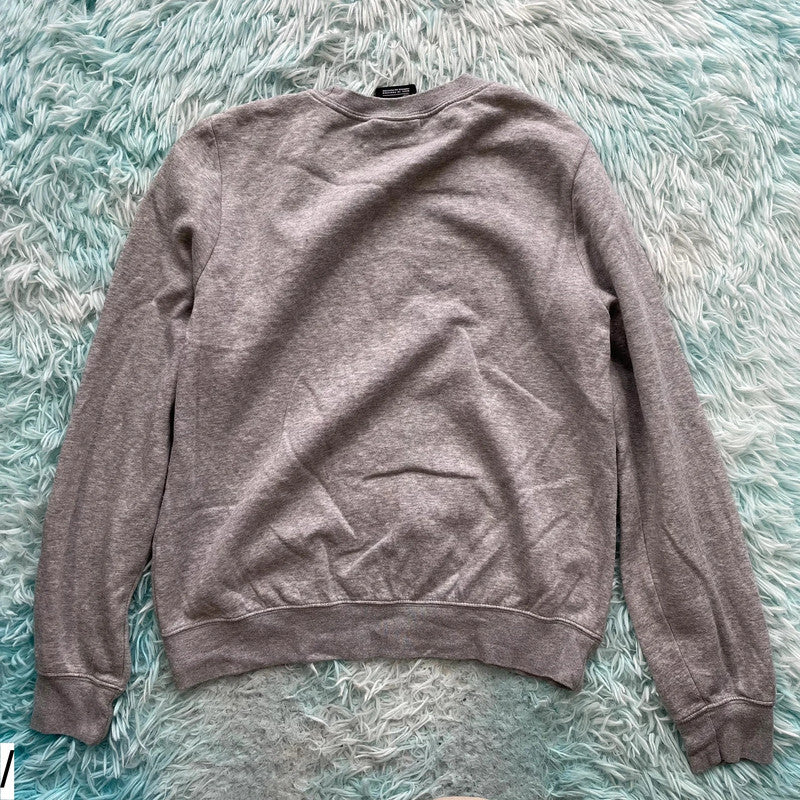 Grey Nike Sweatshirt Spellout - Small