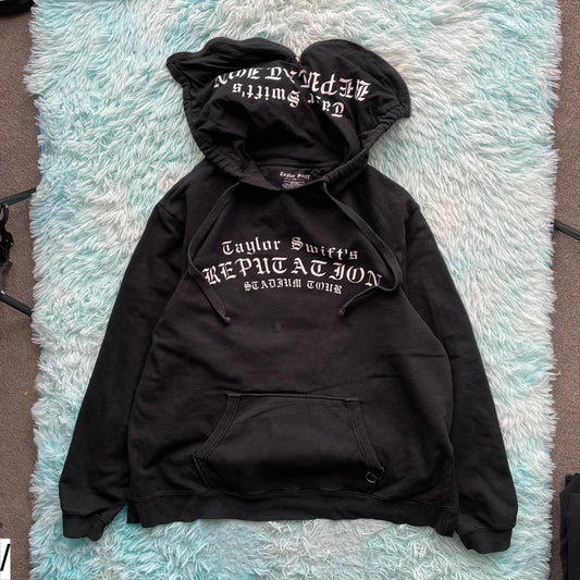 Black Taylor Swift Reputation Hoodie Zip Snake - XXL
