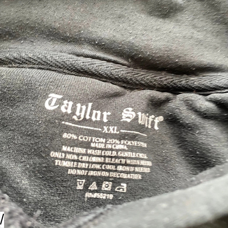 Black Taylor Swift Reputation Hoodie Zip Snake - XXL