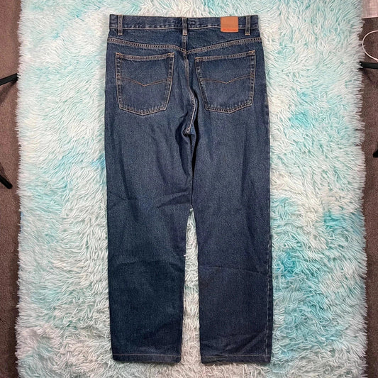 Blue MW Jeans Straight Leg - 34W 31L
