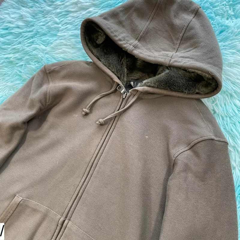 Brown Armani Exhange Fleeced Hoodie - Small