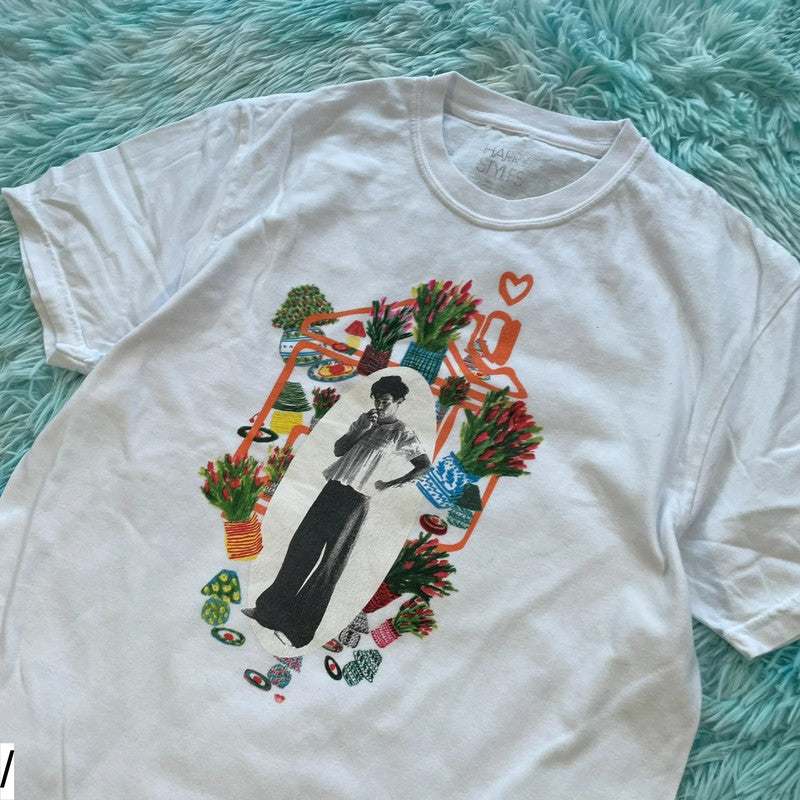 White Harry Styles Graphic T Shirt Harry’s House - Medium