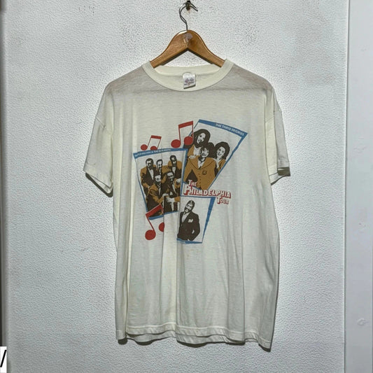 Vintage 80s White Harold Melvin & the Bluenotes T Shirt R&B - XXL