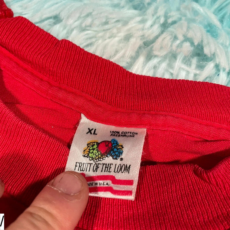 Vintage 90s Red SRP Graphic T Shirt - XL