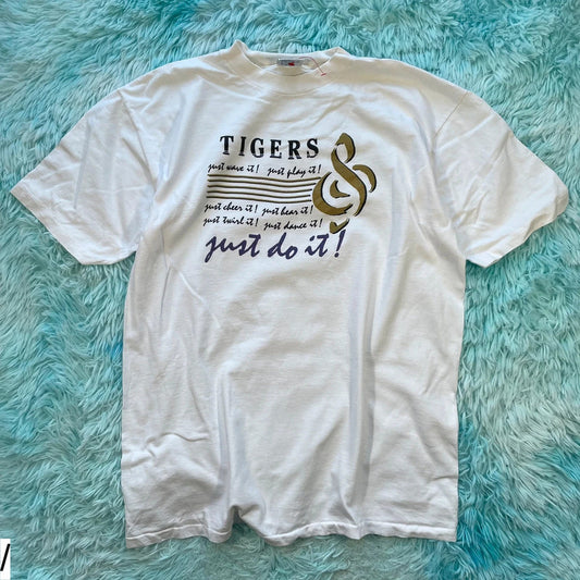 Vintage 90s White Tigers Music Graphic Print - XL