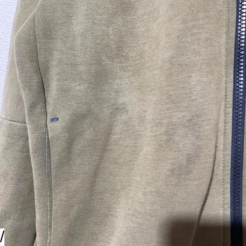 Khaki Green Nike Tech Fleece Hoodie - Medium