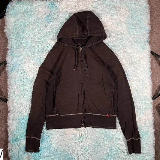 Vintage 00s Black Armani Jeans Hoodie - large