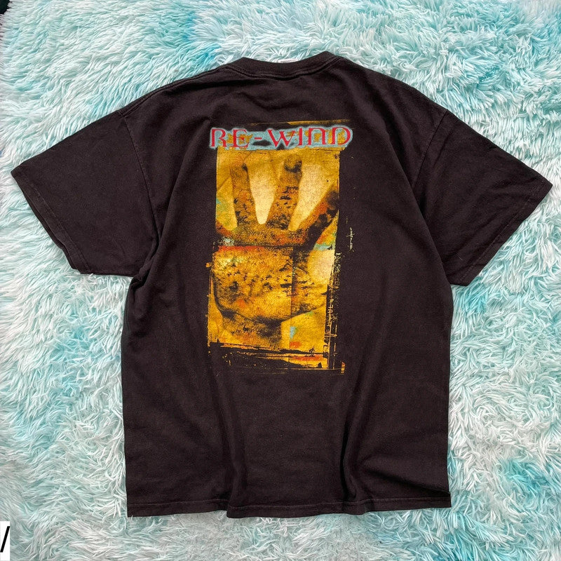 Vintage 90s Black Front Line Assembly Band T Shirt - XL