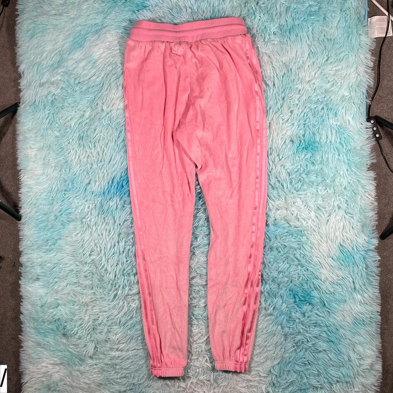 Pink Adidas Velour Joggers - XS