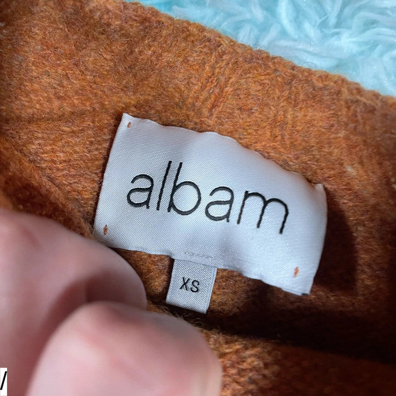 Brown Albam Wool Knitted Jumper - XS