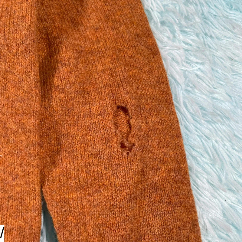 Brown Albam Wool Knitted Jumper - XS