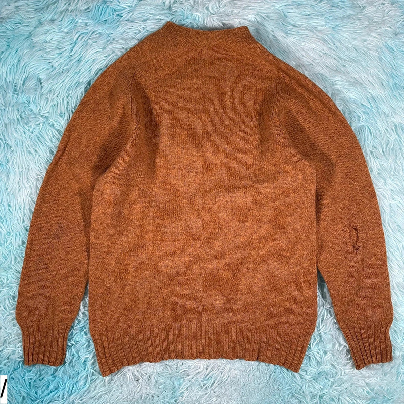 Brown Albam Wool Knitted Jumper - XS