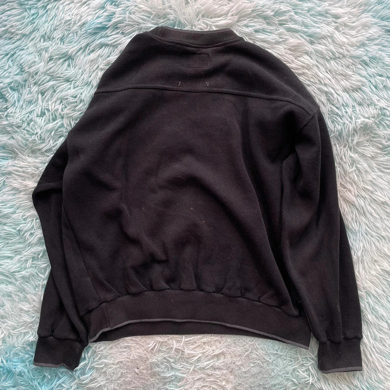 Vintage 90s Black Reebok Sweatshirt Embroidered- Large