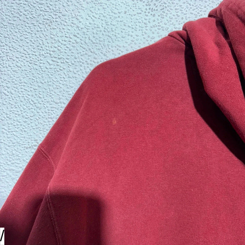 Burgundy Red Puma Hoodie Plain - Medium