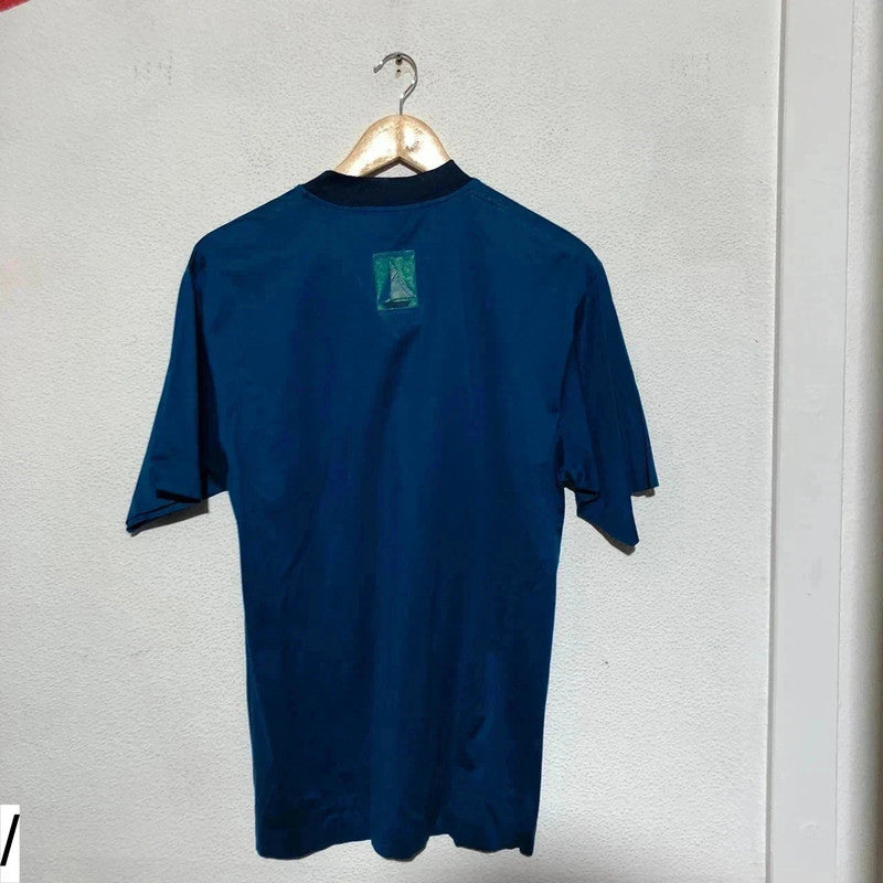Vintage 80s Blue Dunhill Nautical T Shirt - XS