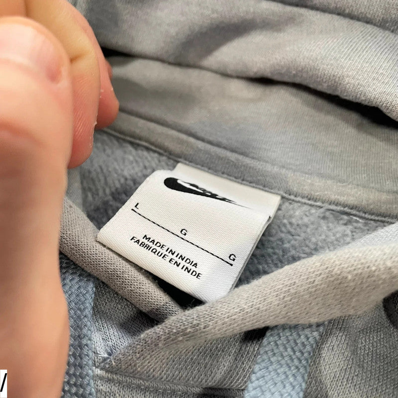 Ocean Blue Nike Hoodie Plain - Large
