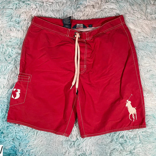 Red Polo Ralph Lauren Swim Shorts - 32W M