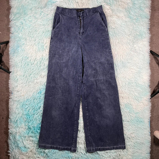 Navy Corduory Flared Trousers soft Rebels - Small