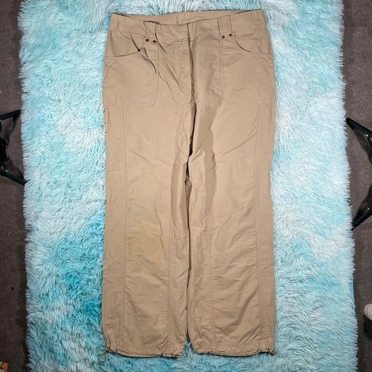 Vintage Y2K Beige Next Parachute Bottoms - UK16