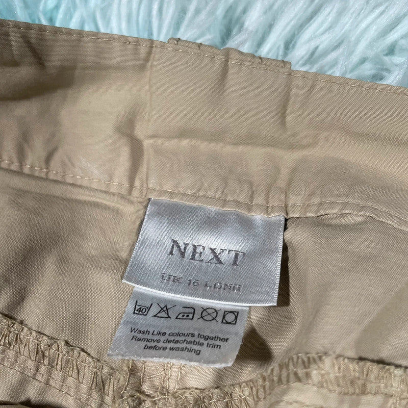 Vintage Y2K Beige Next Parachute Bottoms - UK16