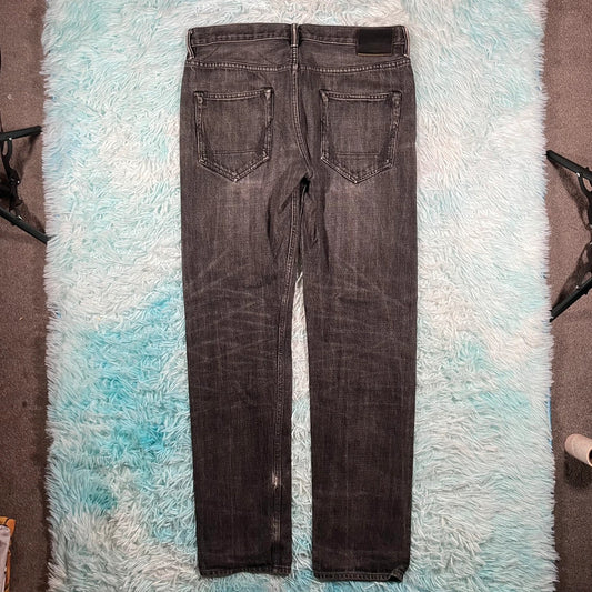 Black AllSaints Jeans Straight Leg - W36 L34