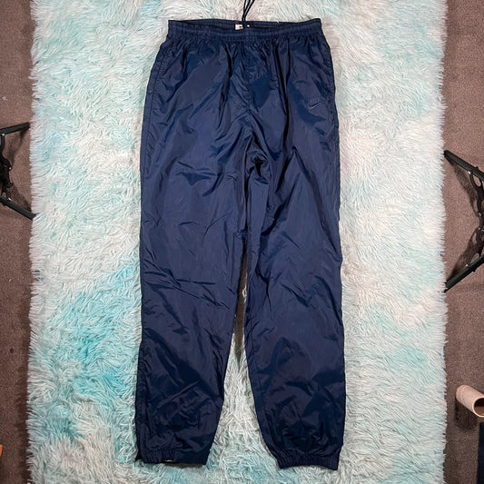 Vintage 90s Navy Nike Tracksuit Bottoms Shell Pants - Large