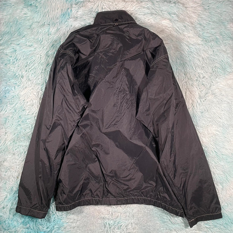 Vintage 90s Black Saracens Windbreaker Jacket Cotton Oxford - XL