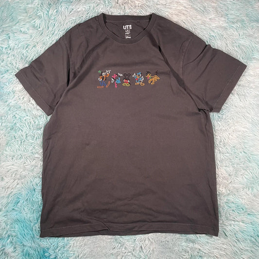 Grey Uniqlo x Disney T Shirt Embroidered - XL