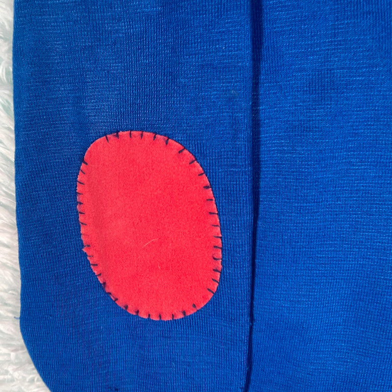 Vintage 70s Blue & Red German Sweatshirt - Large