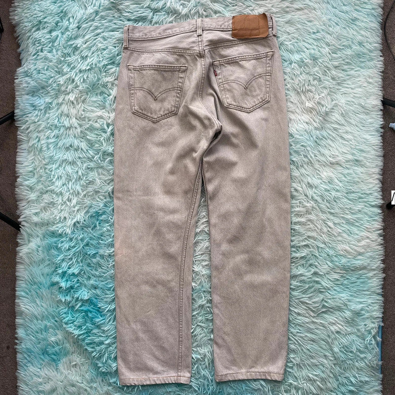 Vintage 90s Grey Levi’s 501 Jeans Straight Leg - 33W 30L