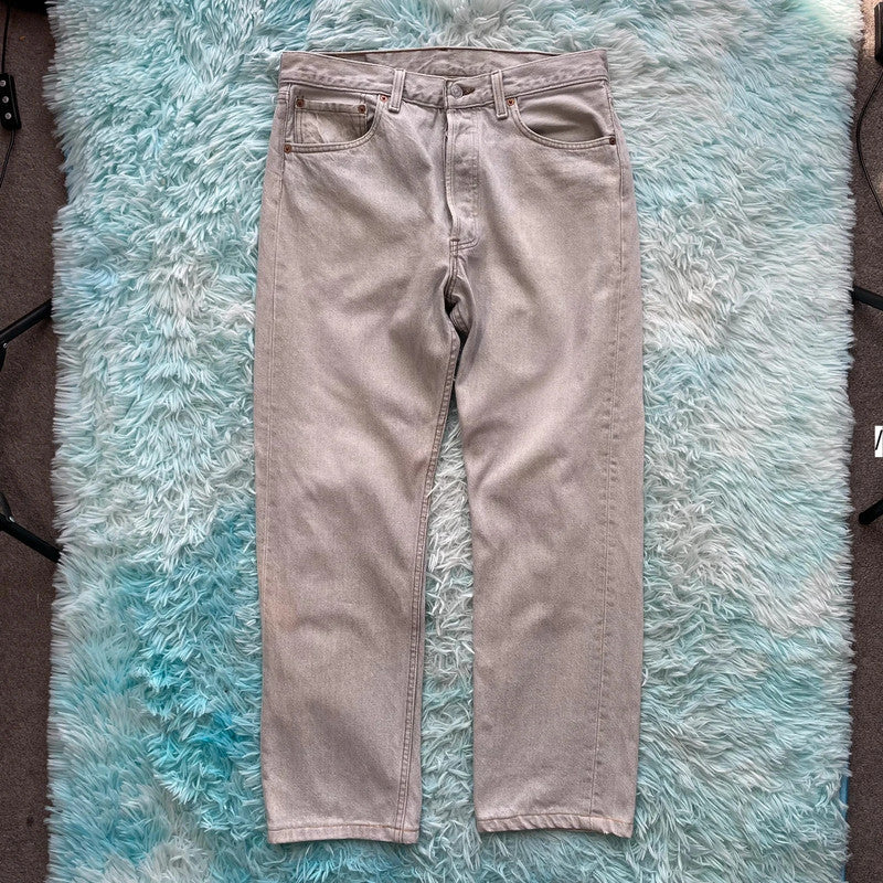 Vintage 90s Grey Levi’s 501 Jeans Straight Leg - 33W 30L