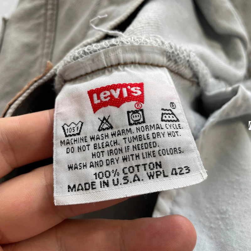 Vintage 90s Grey Levi’s 501 Jeans Straight Leg - 33W 30L