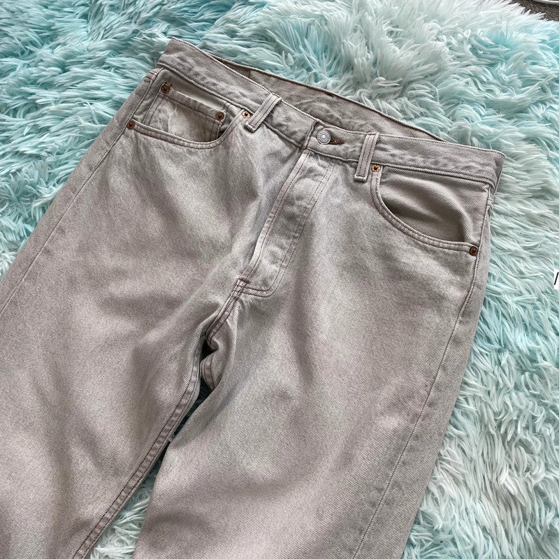 Vintage 90s Grey Levi’s 501 Jeans Straight Leg - 33W 30L