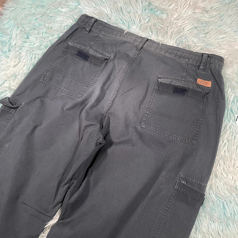 Vintage Black Ripstop Polo Club Cargo Trousers - 34W