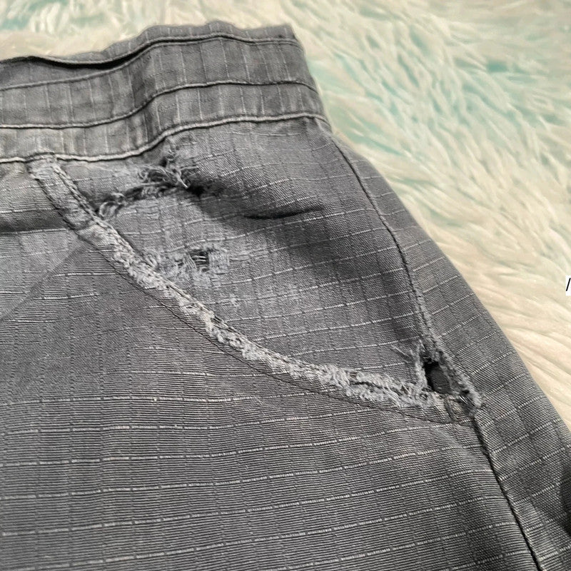 Vintage Black Ripstop Polo Club Cargo Trousers - 34W