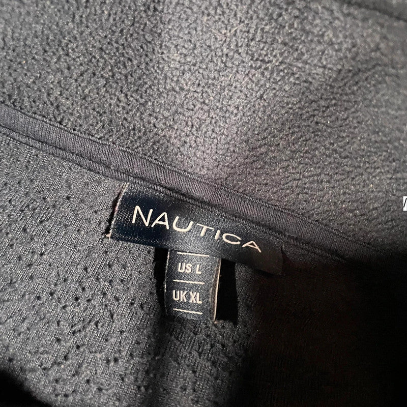 Navy Nautica Sailing 1/4 Zip Fleece Jumper - Large