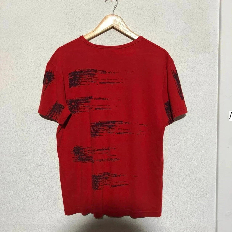 Vintage 90s Red Patterned Diesel T Shirt - Large