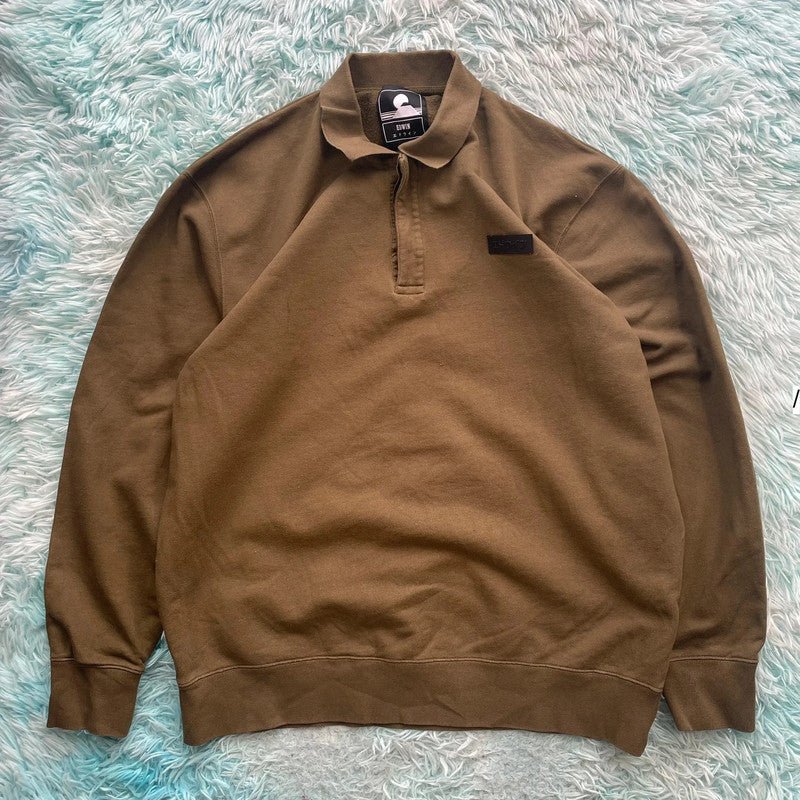 Khaki Edwin Collared Sweatshirt - XL