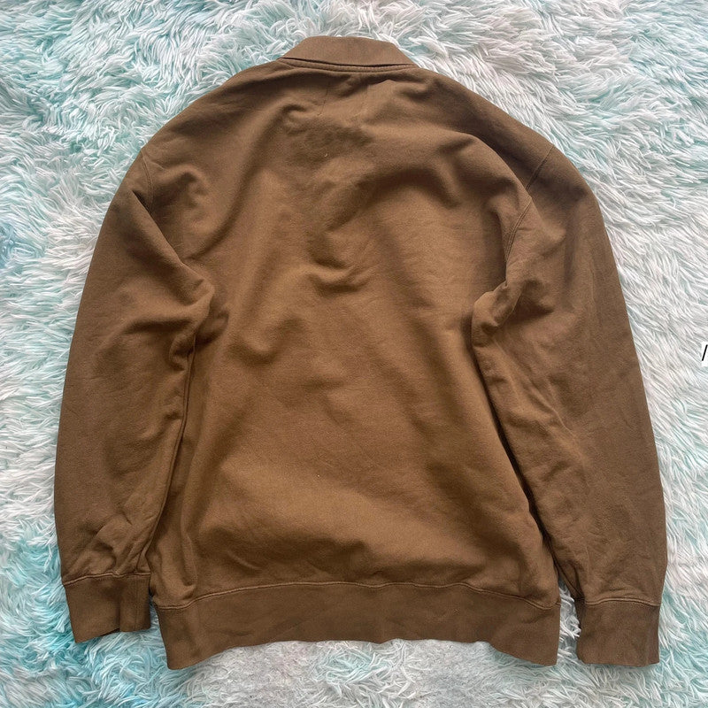 Khaki Edwin Collared Sweatshirt - XL