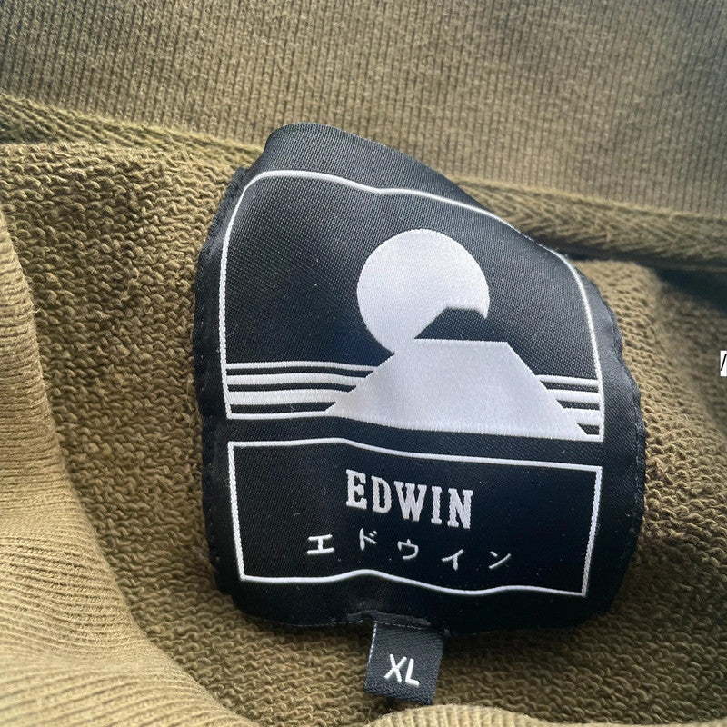 Khaki Edwin Collared Sweatshirt - XL