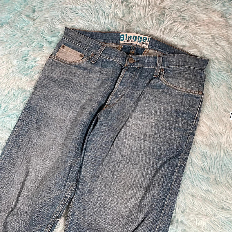 Vintage Y2K Moto Jeans Bootbut Blagger - 34W 32L