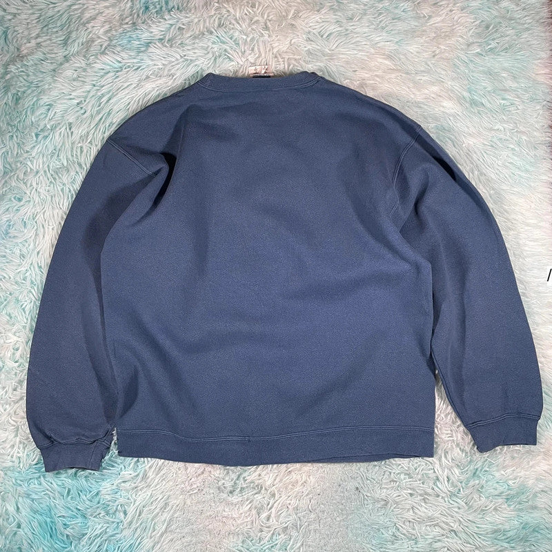 Vintage 90s Blue Adidas Sweatshirt - Medium