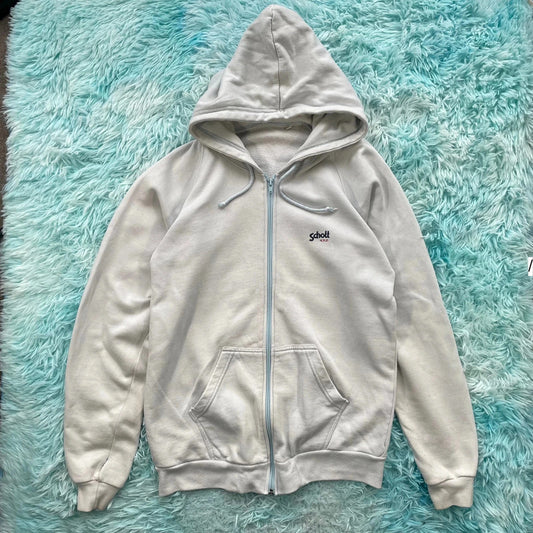 Baby Blue Schott Hoodie Full Zip - Medium